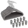 Corodo Velvet Hangers with Clips Grey, Baby Clothes Hangers Heavy Duty Non Slip, Kids Clothing Hangers Ultra Thin for Blouses, Dress, Pants, 30 Pack Pants Hangers with 20 Pack Velvet Hangers Clips Corodo Velvet Hangers with Clips Grey, Baby Clothes Hangers Heavy Duty Non Slip, Kids Clothing Hangers Ultra Thin for Blouses, Dress, Pants, 30 Pack Pants Hangers with 20 Pack Velvet Hangers Clips