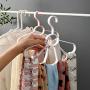 HJYPYJ Magic Hanger,Creative Multifunction Folding Hanger,Storage Scarves/Ties PP Space-Saving Organizer Hangers, No Trace/Gray / 2 pcs