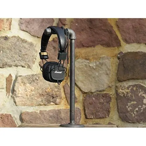 Indresturial black pipe plumbing pipe headphone hanger modern design Indresturial black pipe plumbing pipe headphone hanger modern design