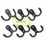 20 Pieces Double Prong Robe Hook Rustic Hooks Retro Cloth Hanger Coat Hanger Wall Mounted Hook with 44 Pieces Screws (Black color) 20 Pieces Double Prong Robe Hook Rustic Hooks Retro Cloth Hanger Coat Hanger Wall Mounted Hook with 44 Pieces Screws (Black color)