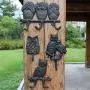 Sungmor Cast Iron Coat Hook Hanger - Cool Solid Owl with Single Hook - Rustic Style Wrought Iron Decorative Wall Hook Rack for Keys Clothes Hats Towels
