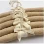 25CM Jute Padded Clothes Hangers for Children Foam Sweater Thick Padded Coat Hangers for Clothes Shop Display Home Hangers 10pcs