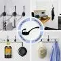 10 Pack Matte Black Coat Hooks Heavy Duty Dual Coat Hooks Wall Mounted Utility Black Not Rust Hooks for Coat, Robe, Scarf, Bag, Towel, Key, Cap, Mug Cup, Hat and More, Include 40 Pieces Screws (Black)