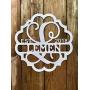 Personalized Last Name Door Hanger-18" ACM Sign-Monogram Gifts For Women-Monogram Door Wreath- Established Family Sign-Initial Door Hanger