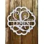 Personalized Last Name Door Hanger-18&quot ACM Sign-Monogram Gifts For Women-Monogram Door Wreath- Established Family Sign-Initial Door Hanger