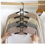 4pcs Multi-Layer Anti-Slip Clothes Hangers Save Space, 5 in 1 Metal Laundry Rack for Shirt Sweater Suit Dress Coat