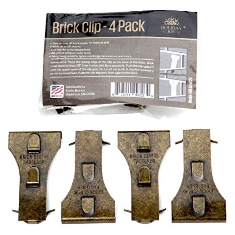 Brick Clips for Hanging, Spring Steel Hanger Exposed Brick Wall Hook  Fastener Fits Brick 2 1/