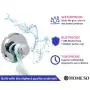 HOME SO Bathroom Hook with Suction Cup Holder, Diamond Collection - Removable Shower & Kitchen Hooks Hanger for Towel, Bath Robe, Coat, Loofah (Chrome 2-Pack)