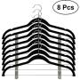 8pcs Velvet Clothes Hangers Premium Non-Slip Clothes Hangers with Clips for Dress Jackets Coats Clothes Pants