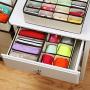 FANALA 4PCS Underwear Organizer Storage Boxes Drawer Divider for Bras Panties Socks Ties Space Saver Bags