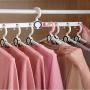 WZP Hanger Home Multi-Function Magic Drying Rack,Non-Slip Foldable Storage Artifact Children Hanging Clip Save Space/White/As Shown
