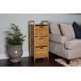 BIRDROCK HOME Storage Tower - Made of Natural Bamboo - Lightweight for Easy Transport - Fully Assembled