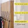 WEBI Over The Door Hook,Door Hanger Over The Door Towel Rack with 6 Hooks for Hanging,Door Coat Hanger Towel Hanger Over Door Coat Rack for Clothes,Behind Back of Bathroom,Silver,2 Packs