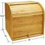 Goodpick Bamboo Bread Boxes - 2 Layer Large Capacity Bread Boxes - Countertop Bread Storage Bin - Rolltop Breadbox for Kitchen Counter Large Capacity Bread Keeper,15“ x 14.2" x 9.8", Fully Assembled Goodpick Bamboo Bread Boxes - 2 Layer Large Capacity Bread Boxes - Countertop Bread Storage Bin - Rolltop Breadbox for Kitchen Counter Large Capacity Bread Keeper,15“ x 14.2" x 9.8", Fully Assembled
