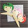 5PC Random Color Cute Cartoon Princess Girls Wooden Children Clothes Hanger Nordic Style Wood Coat Rack Baby Hanger Kids Room Decoration Hook