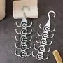 Aland 5 Layers Multifunctional Scarf Necktie Belt Wardrobe Clothes Storage Rack Hanger Belt Hanger with Hook Hanger Multifunctional tie Hook Bag Storage Rack White