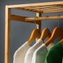 LIAN Solid Wood Coat Rack Bedroom Floor-Standing Hangers Vertical Bamboo Clothes Stand Simple Shoe Racks Indoor Storage Racks Height 145cm (Color : B)