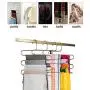 Eityilla S Type Clothes Pants Hangers Stainless Steel Space Saving Hangers 5 Layers Closet Storage Organizer for Jeans Trousers Tie Belt Scarf (6-Pieces) Eityilla S Type Clothes Pants Hangers Stainless Steel Space Saving Hangers 5 Layers Closet Storage Organizer for Jeans Trousers Tie Belt Scarf (6-Pieces)