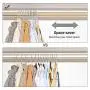 SONGMICS Plastic Hangers, Set of 50, Space-Saving Clothes Hangers, Non-Slip, for Jackets, Shirts, Dresses, Scarves, Gray UCRP42G50