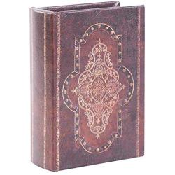 Vintiquewise Decorative Vintage Book Style Trinket Storage Box, Brown