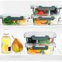 [5 Packs]Glass Meal Prep Containers 3 Compartment with Lids, Glass Lunch Containers,Food Prep Lunch Box,Bento Box,BPA-Free, Microwave, Oven, Freezer, Dishwasher Safe (36 oz)