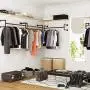 SONGMICS Wall-Mounted Clothes Rack, Set of 2, Industrial Pipe Clothes Hanging Bar, Space-Saving, 43.3 x 11.8 x 11.5 Inches, Holds up to 132 lb, Easy Assembly, for Small Space, Black UHSR64BK-02 SONGMICS Wall-Mounted Clothes Rack, Set of 2, Industrial Pipe Clothes Hanging Bar, Space-Saving, 43.3 x 11.8 x 11.5 Inches, Holds up to 132 lb, Easy Assembly, for Small Space, Black UHSR64BK-02