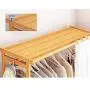 Zhangmeiren Coat Rack Removable Solid Wood Hanger Floor-Standing Bedroom Clothes Rack Multi-Function Rack (Color : B)