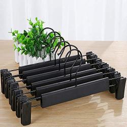 NORTHERN BROTHERS Pants Hangers, 30 Pack Skirt Hangers with Clips Trouser Bulk Plastic Hangers for Pants