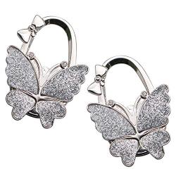 WSSROGY 2 Pack Butterfly Shape Handbag Purse Hanger Hook for Bag Storage Gift for Women