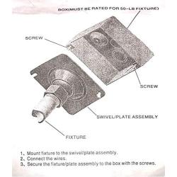 CFI FH-50R Flexible Fixture Hanger 3/4" or 1/2" Swivel (Round)