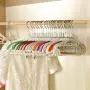 FIND_K Plastic Hangers, Durable Clothes Hangers with Non-Slip Pads, Space Saving Easy Slide Organizer for Bedroom Closet, Great for Shirts, Pants, Scarves, Strong Enough for Coat 1EA(Purple)