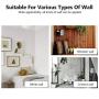 Luckycivia 120Pcs Plastic Photo Frame Nail, Hardwall Hanger Uses for Hardware, Plastic Invisible Traceless Hardwall Picture Hook, Non-Mark Wall Hook Hanger for Photo Painting (White)