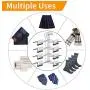 AMKUFO Pant Hangers 4 Tier Skirt Hangers with Adjustable Clips 4 Pcs Metal Trouser Hangers Space Saving for Slack, Trouser, Jeans, Towels Etc AMKUFO Pant Hangers 4 Tier Skirt Hangers with Adjustable Clips 4 Pcs Metal Trouser Hangers Space Saving for Slack, Trouser, Jeans, Towels Etc