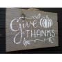 Vintage look GIVE THANKS Thanksgiving pumpkin new calligraphy Christmas Chalk Couture style old time font jute hanger antique style primitive style. weathered wood sign Vintage look GIVE THANKS Thanksgiving pumpkin new calligraphy Christmas Chalk Couture style old time font jute hanger antique style primitive style. weathered wood sign