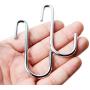 YourGift 30 Pack Heavy Duty S Hooks Silver S Shaped Hooks Hanging Hangers Hooks for Kitchen, Bathroom, Bedroom and Office: Pan, Pot, Coat, Bag, Plants(30 Pack/Silver/Small)