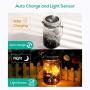 [Upgraded] Solar Mason Jar Lid Lights 30 LEDs - 1200mAh Battery | Outdoor Decor, Patio Garden Decor, Solar Lantern Table Light | 6-Pack Hangers and Lids String Fairy Firefly Lights/No Jars