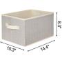 GRANNY SAYS Storage Basket for Shelves, Fabric Closet Storage Bins Cube Boxes with Handle Home Office Fabric Organizer, Large, Beige, 3-Pack