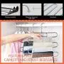 VIVOHOME 8 Pack Pants Hangers S-Shape Trousers Hangers Stainless Steel Clothes Hangers Space Saving for Pants Jeans Towels Scarfs VIVOHOME 8 Pack Pants Hangers S-Shape Trousers Hangers Stainless Steel Clothes Hangers Space Saving for Pants Jeans Towels Scarfs