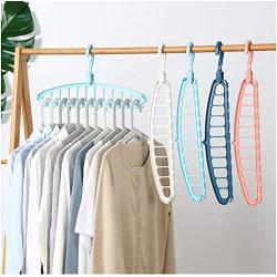 10pcs Random Color Multifunctional Hanger Clothes Rack Hook Household Plastic Non-Slip Magic Hanger Clothes Hanger Storage
