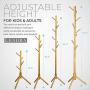LENDRA Deluxe Wooden Coat Rack Tree ? 8 Hook Adjustable Height Hat, Jacket and Sweater Hanging Stand ? Easy Assembly ? Elegant Design for Home or Office Hall and Entryway LENDRA Deluxe Wooden Coat Rack Tree ? 8 Hook Adjustable Height Hat, Jacket and Sweater Hanging Stand ? Easy Assembly ? Elegant Design for Home or Office Hall and Entryway