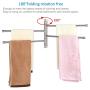 HOMEIDEAS Swing Out Towel Bar SUS304 Stainless Steel 4-Bar Folding Arm Swivel Hanger Bathroom Storage Organizer Wall Mount Towel Rack,Brushed Finish HOMEIDEAS Swing Out Towel Bar SUS304 Stainless Steel 4-Bar Folding Arm Swivel Hanger Bathroom Storage Organizer Wall Mount Towel Rack,Brushed Finish