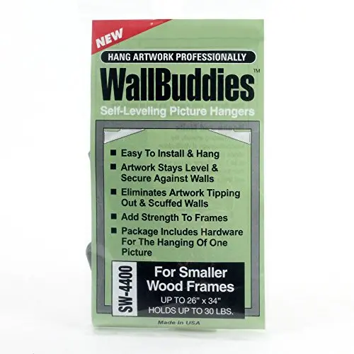 Wall Buddies Hanger for Small Wood Picture Frames - Set of 3 Wall Buddies Hanger for Small Wood Picture Frames - Set of 3
