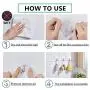 KALIM Wall Hooks, Seamless, Transparent and Reusable, 22lb(Max), Waterproof and Oil Proof, Heavy Duty Self-Adhesive Hooks for Bathroom, Kitchen, Wardrobe and shelve, etc.(24 Pcs)