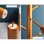 NYDZDM 175CM Coat Rack Stand 8 Hooks Clothes Stand Tree Stylish Wooden Hat Coat Rail Stand Rack Clothes Jacket Storage Hanger Organiser (Color : A)