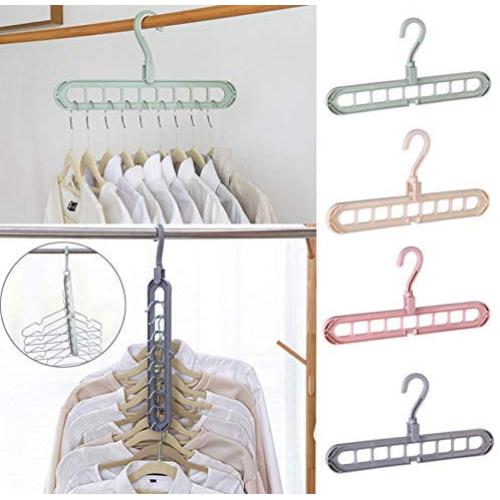 10pcs Random Color Multi-Port Support Circle Clothes Hangers Clothes Drying Racks Multifunction Plastic Scarf Clothes Hanger Storage Rack