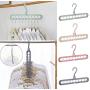 10pcs Random Color Multi-Port Support Circle Clothes Hangers Clothes Drying Racks Multifunction Plastic Scarf Clothes Hanger Storage Rack