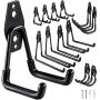 HUPBIPY 12 Pack Garage Hooks Heavy Duty,Utility Steel Garage Storage Hooks,Wall Mount Garage Hanger&Organizer for Organizing Power Tools,Ladders,Bulk Items,Bikes,Ropes and More Equipment