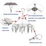 Non-Magnetic Stainless Steel Laundry Drying Rack,20 Clips Metal Clothespins Rack Drip Hanger Clothes Hanger with Clips for Drying Socks,Drying Towels, Diapers, Bras, Baby Clothes,Underwear,Gloves
