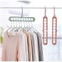 10pcs Non-Slip Plastic Clothes Hanger Storage Rack Holder Wardrobe Closet Organizer Clothing Space Saving Hanging Hooks Random Color