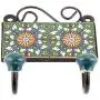 Indianshelf Handmade 1 Artistic Vintage Green Ceramic Flower Clothes Hooks Hangers/Key Hooks for Purse Indianshelf Handmade 1 Artistic Vintage Green Ceramic Flower Clothes Hooks Hangers/Key Hooks for Purse